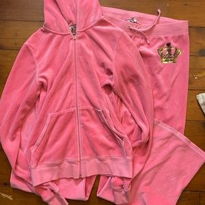 Vintage y2k bubblegum pink juicy tracksuit
